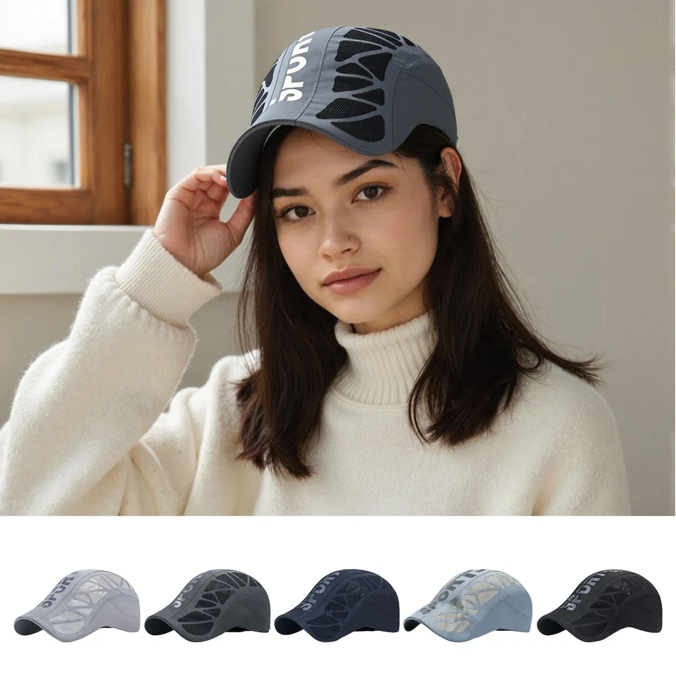 Gorra deportiva Aeromesh gorra de pesca ajustable anti UV malla de playa gorra de béisbol Foto 3 de 4