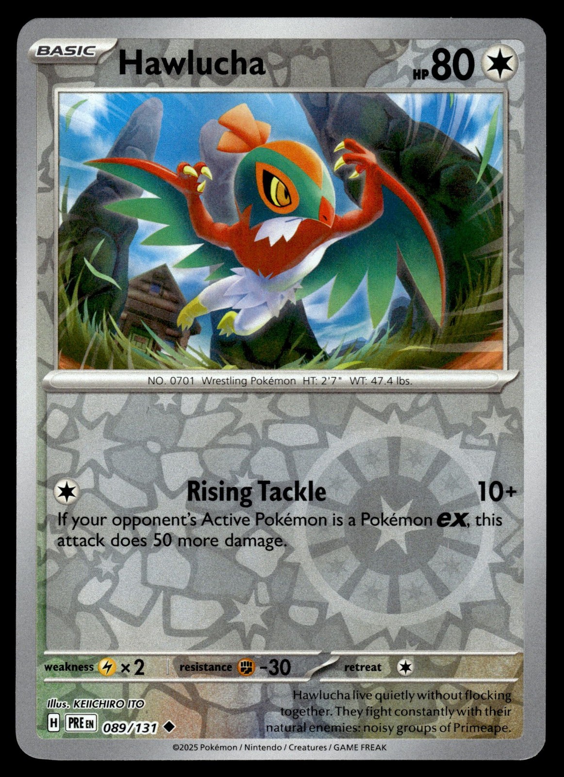 Hawlucha 2025 Scarlet & Violet: Prismatic Evolutions #089/131 Reverse ...