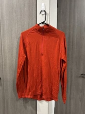 Smartwool Men's Merino 250 1/4 Zip Baselayer Top Size L Red