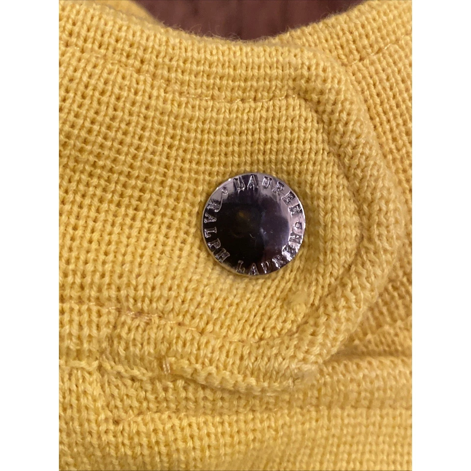 Lauren Ralph Lauren куртка женщин маленький желтый Moto вязаный ассиметричный открытый - Изображение 4 из 4