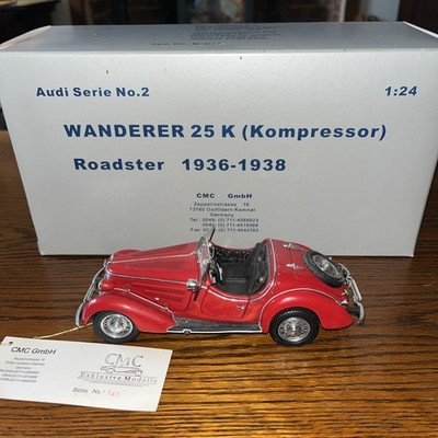 *CMC AUDI WANDERER 25 K KOMPRESSOR 1:24 ROT A/F DIECAST MODELL