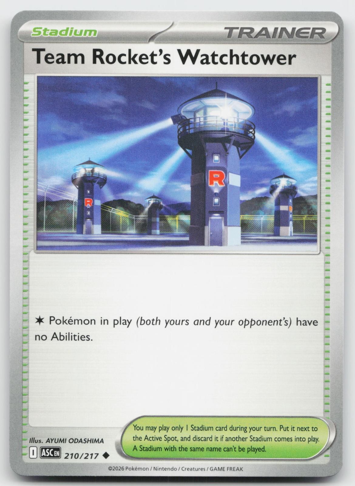 Team Rocket's Watchtower 210/217 Uncommon Ascended Heroes Pokemon Near Mint