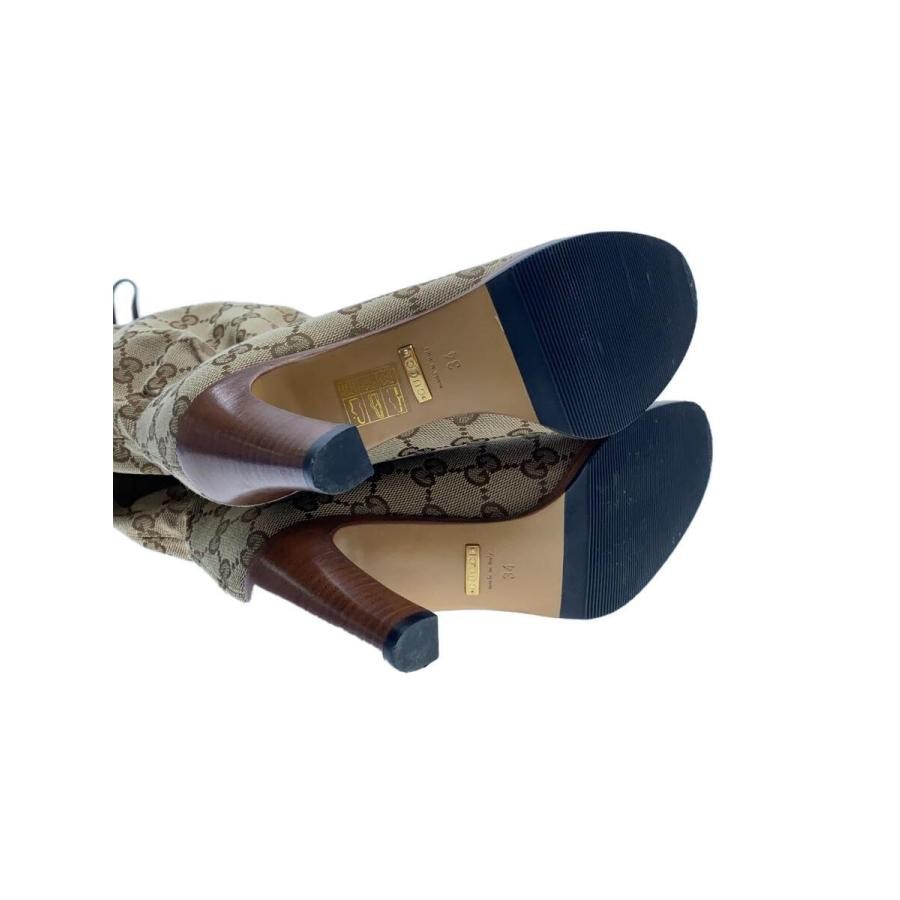 GUCCI Women's Long GG Canvas Boots Size:34/JP:21 Beige From Japan 141217K Authen thumbnail 4
