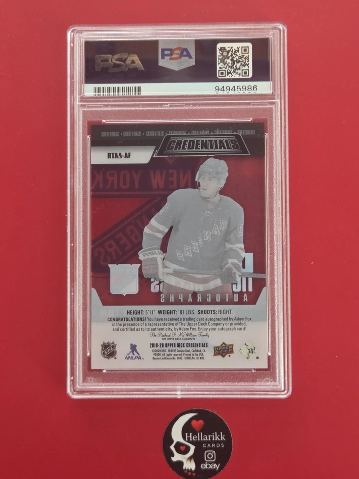 2019-20 Adam Fox Credentials Debut Ticket Access /99 Auto Acetate #RTAA-AF UD - Image 2 of 2