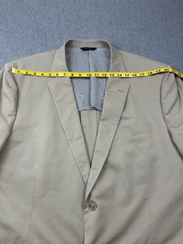 Brooks Brothers Madison Sport Coat Jacket Blazer Mens 50L Khaki Beige Ice Cotton - Imagen 8 de 18