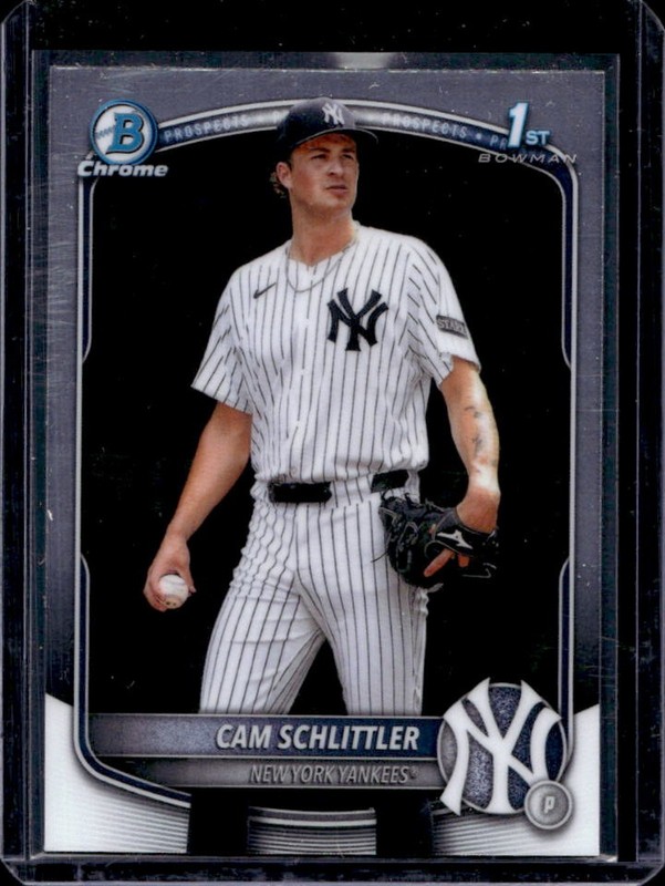 2025 Bowman Chrome Cam Schlittler 1st Prospect #BCP-166 New York Yankees
