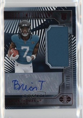 2024 Illusions Trophy Collection Red /199 Brian Thomas Jr Rookie Auto RC 1u3b