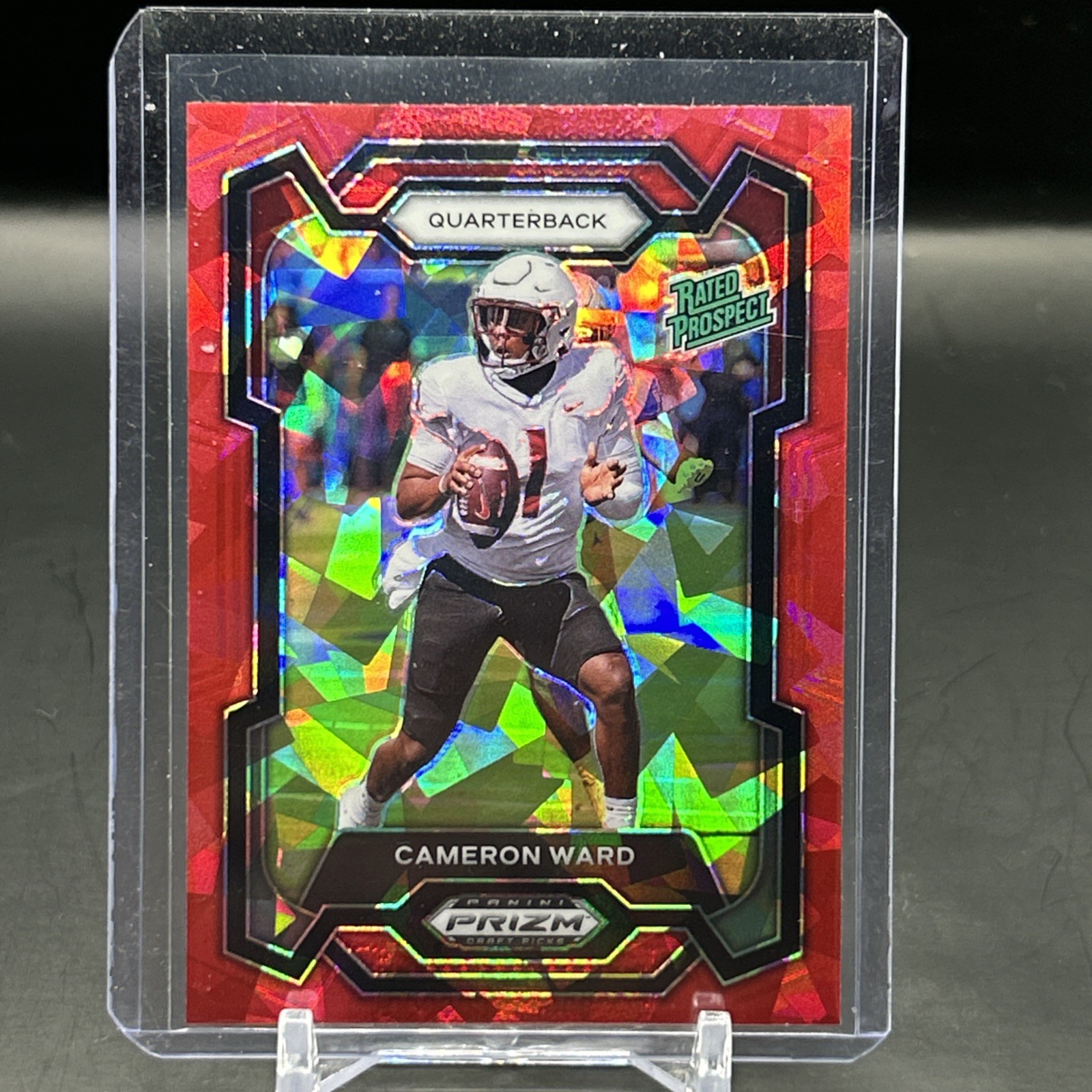 2024 Panini Prizm Draft Picks - Rated Prospect Cameron Ward #199 Red Ice Prizm