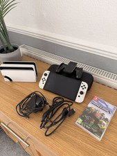 BUNDLE - Nintendo Switch OLED Model Handheld Console - 64GB - White