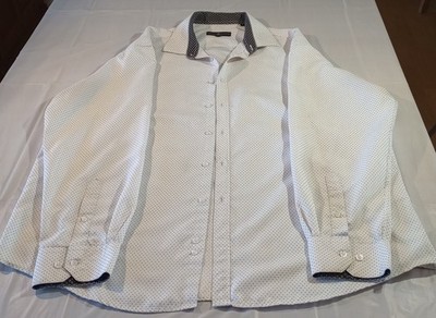 Society Of Threads Men's XXL 18-18.5 35/36 Performance Stretch Fit Dress Shirt