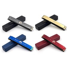 24 Holes Compact Mouth Organ C Key Standard Harmonica Lightweight Harmonica M