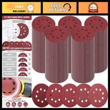 500 Pcs 5" 8-Hole Hook & Loop Sanding Discs for Wood, Metal, Auto Polishing - Gr 0.17 per gallon