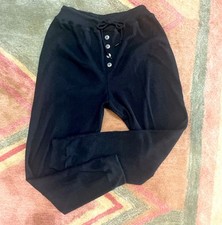 Vintage 80s 90s Forenza High Waist Black Thermal Joggers Sz S NWOT