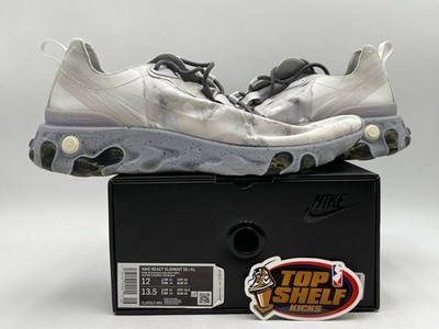 Nike Kendrick Lamar React Element 55 Pure Platinum 2019 SIZE 12 AUTHENTIC USED