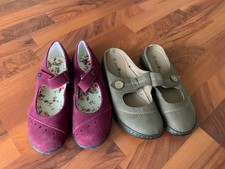 Zwei Halbschuhe-Ballernas Damen Rot-Braun Laura Berg -Bpc Selektion Gr.37 Neu