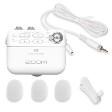 ZOOM F2/W Ultra-Compact Field Recorder with 32-bit Float Recording Lavalier