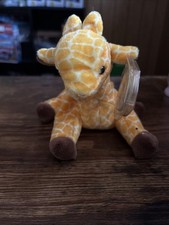 CT Ty Beanie Baby - TWIGS the Giraffe PVC Pellets 7" MWCT Stuffed Animal Toy