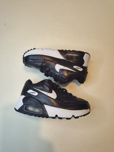 Scarpa Nike Air Max 90 LTR bambino nero-bianco taglia 9C - CD6868-010 - Foto 3 di 13