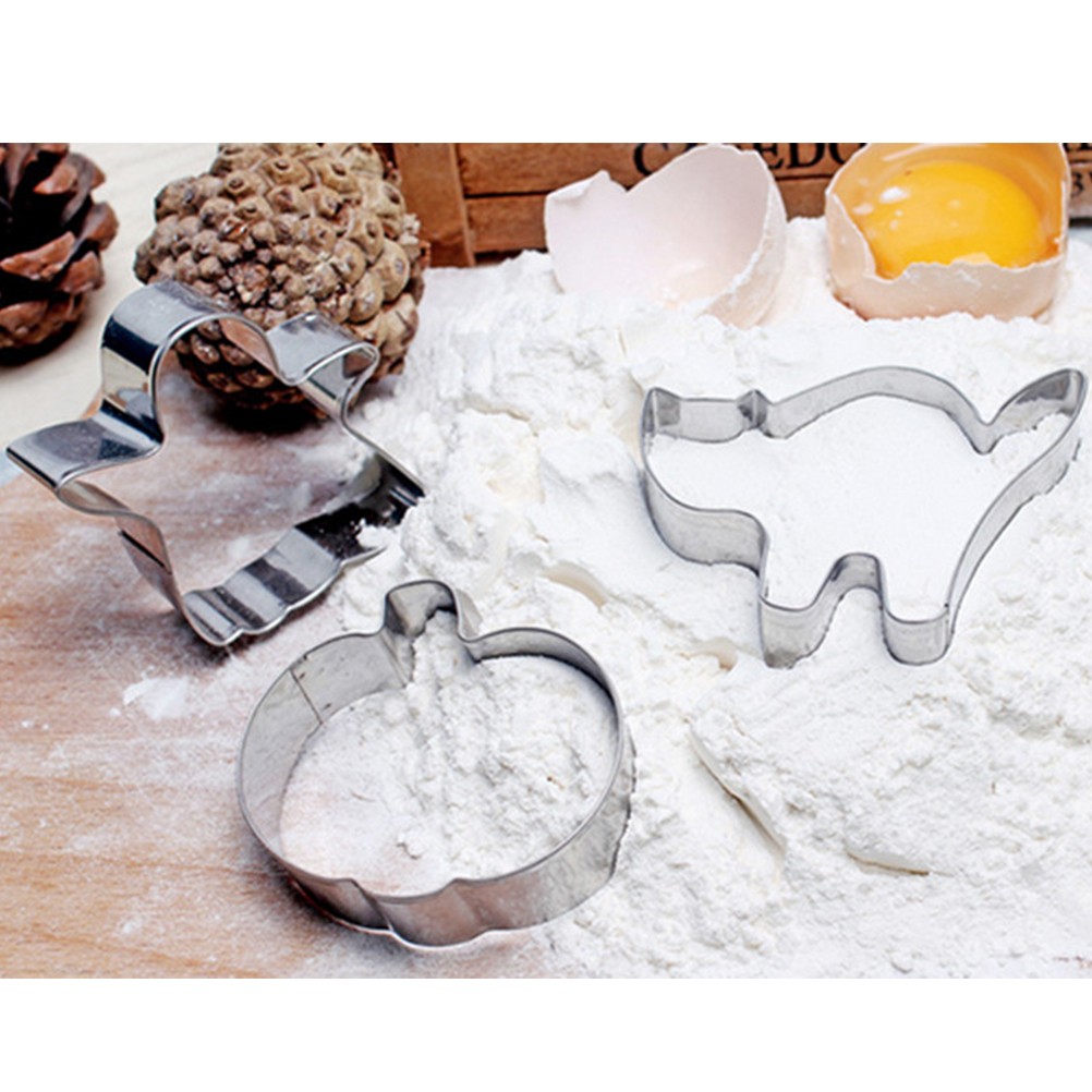 Halloween Cutter Molds Stainless Steel Cutters Cat Pumpkin Ghost Shaped Cutters