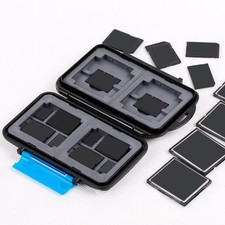 SD Card Storage Case SD Card Holder Dustproof Waterproof for 4CF 8SD 12 Slots TF