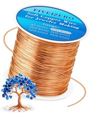 203ft 24 Gauge Copper Wire for Jewelry Making, Pure Dead Soft Bare Copper Wir...