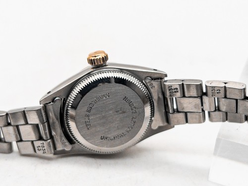 $8000 ROLEX Oyster Perpetual 18k Yellow Gold SS PINK MOP Diamond Ladies Watch - Picture 5 of 6