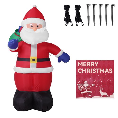Blow Ups Santa Claus Reindeer on Sleigh with Gift Boxes, Built-in LED Lights🎅🏻 - Picture 46 of 48