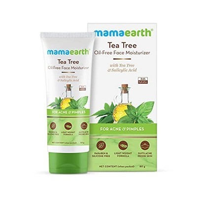 Mamaearth Tea Tree Oil Free Moisturizer 80g Salicylic Lightweight Face Cream