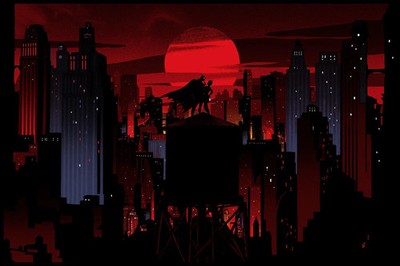 Batman vs. Catwoman by Raid71 Ltd Edition x/325 Screen Print Poster MINT Art