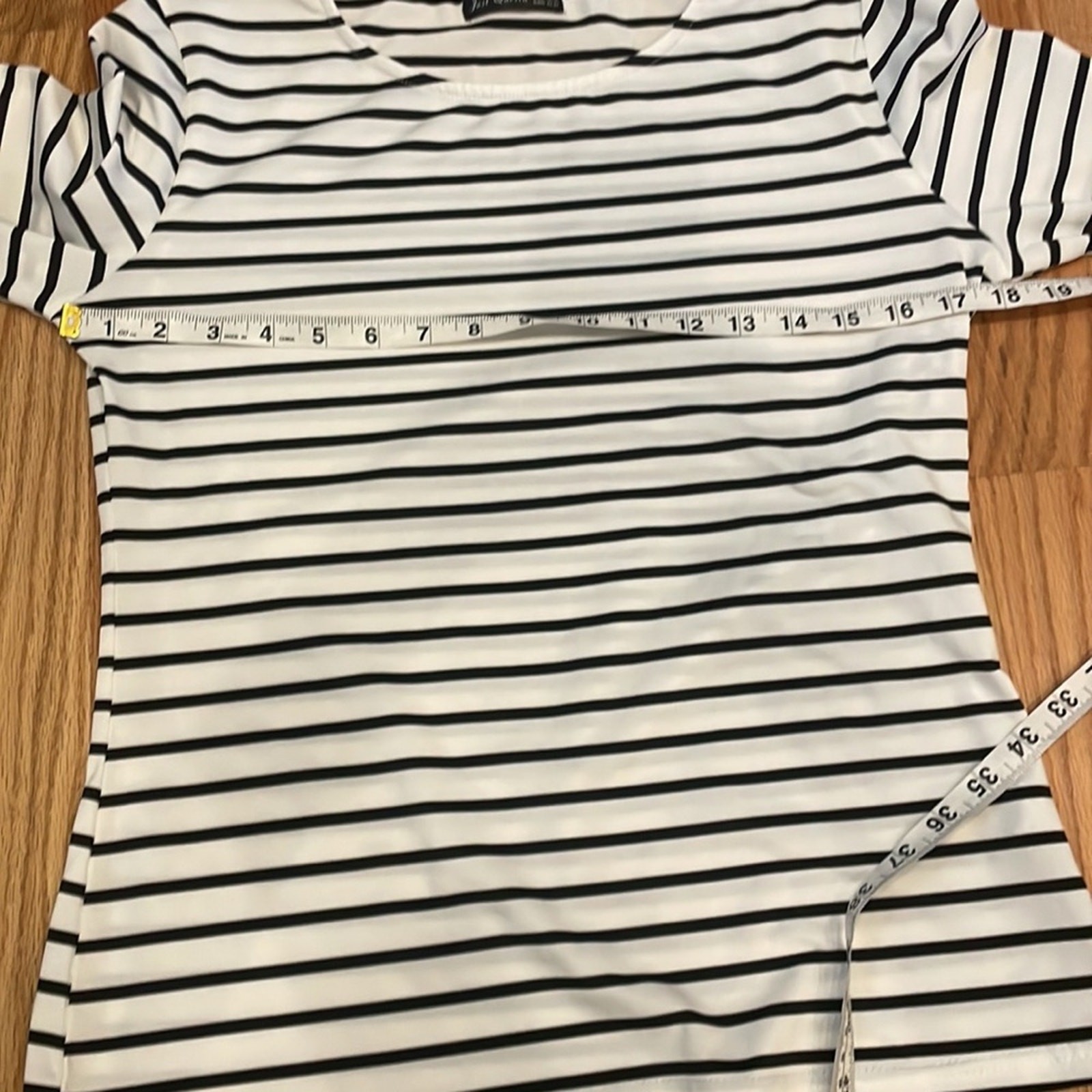 Just Quella basic fitted Long sleeve striped top - image 5