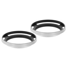 2 Pcs 58mm Lens Hood, Universal Thin Hollow Screw-in Vented Lens Hood, Silver