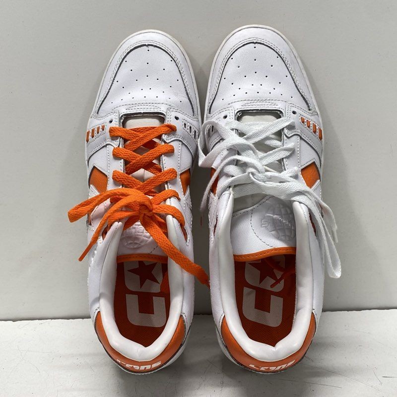 Converse White/orange Solid Low Top Athletic Snea… - image 5