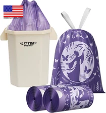 8 Gallon Trash Bags Drawstring, Medium Trash Bags for Office, Kitchen, Bedroom T