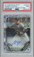 2019 Bowman Draft ANDREW VAUGHN Sparkles Refractor Auto /71 PSA 10 GEM MINT