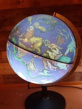 Vintage Scan-Globe 12" Constellations Illuminating Globe Lamp - Made In Denmark