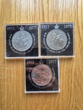 HM Queen Elizabeth II Silver Jubilee Crown Coin 1977 National Westminster Bankx3