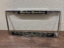 Harley-davidson Flame License Plate Frame - Chrome Tribal Bar Shield Harley-davidson Flame License Plate Frame - Chrome Tribal Bar Shield