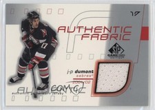 2001-02 SP Game Used Edition Authentic Fabric JP Dumont J-P Dumont #AF-JD 4f5