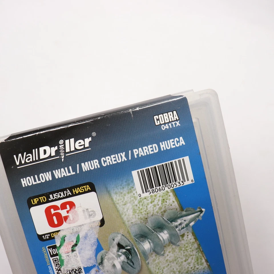 (225-Pk) Cobra само сверление гипсокартон и полый настенный анкер сталь #8 1-1/4" OAL - Изображение 2 из 4
