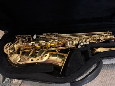 #ad #ad Mendini by Cecilio MAS L Eb Alto Saxophone Gold Lacquer With Kaces Gig Bag $175.00