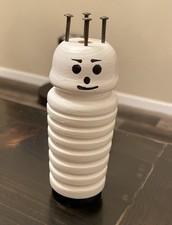 WOOD Tricotin, Spool Knitter Figure, Tool From France- Marshmallow