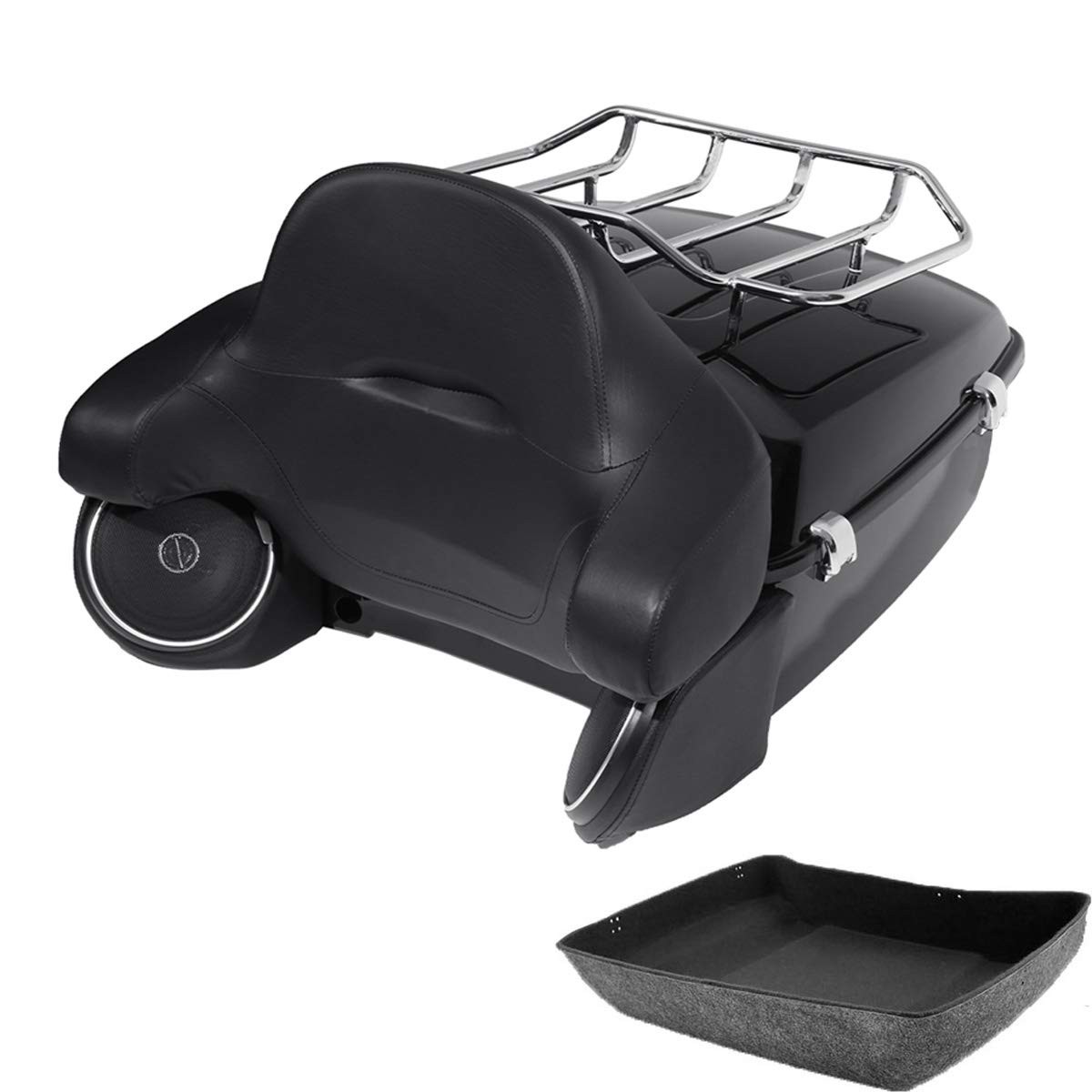 King Trunk with Backrest Speakers for Touring Road King Street Glide 2014-2025