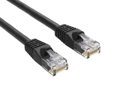 2ft Cat5e UTP Ethernet Network Patch Cable Snagless 24AWG Bare Copper, Black