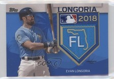 2018 Topps MLB Spring Training Logo Blue 59/99 Evan Longoria #STP-EL Patch 0b0