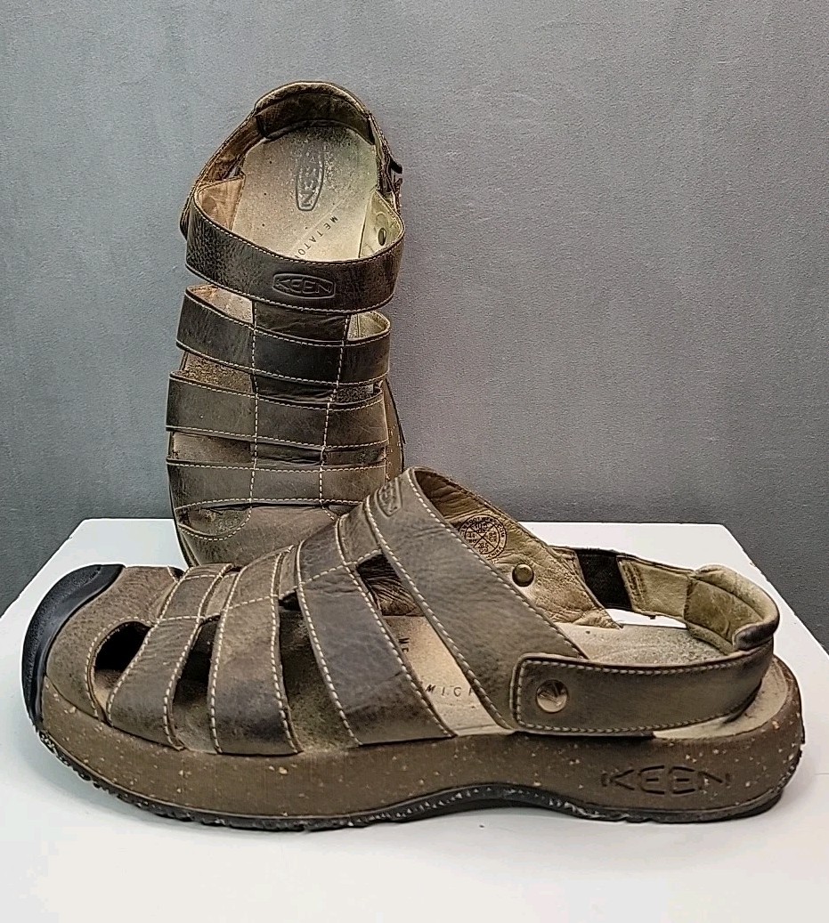 Sandali Keen in pelle da pescatore slip on scarpe plantare metatomico uomo 10 5 usati in ottime condizioni!