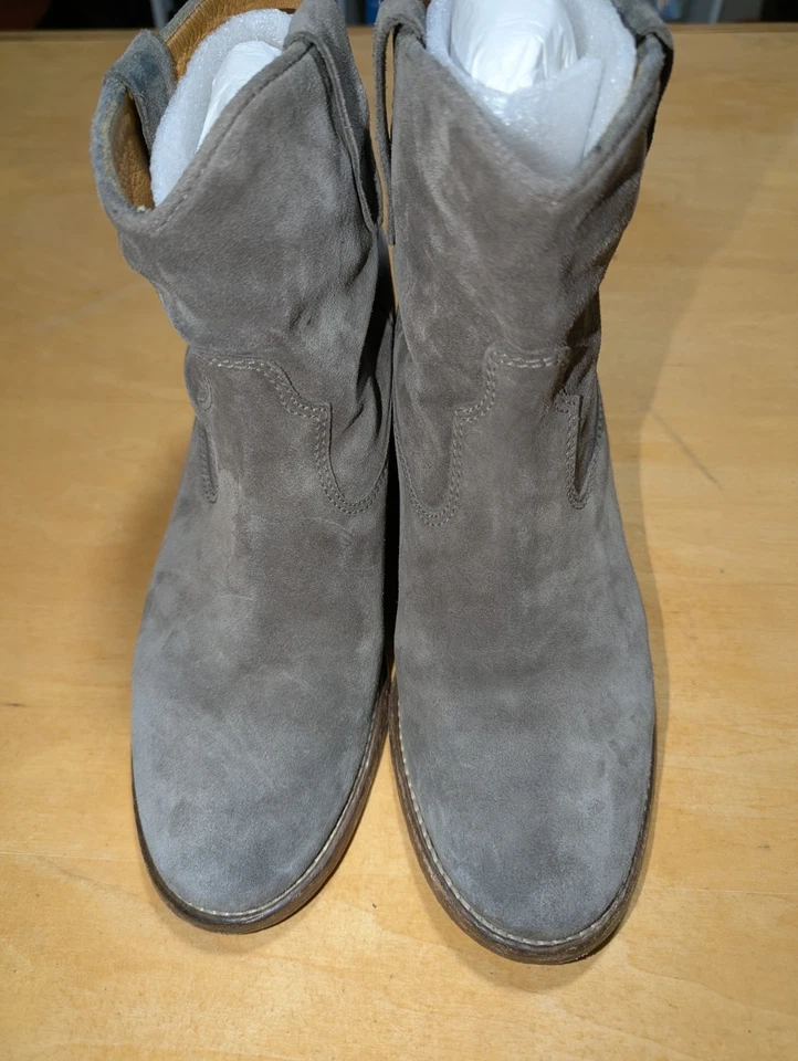 Ботинки на лодыжке Isabel Marant Etoile Crisi серые замшевые размер 38 скрытые на танкетке - Изображение 4 из 4