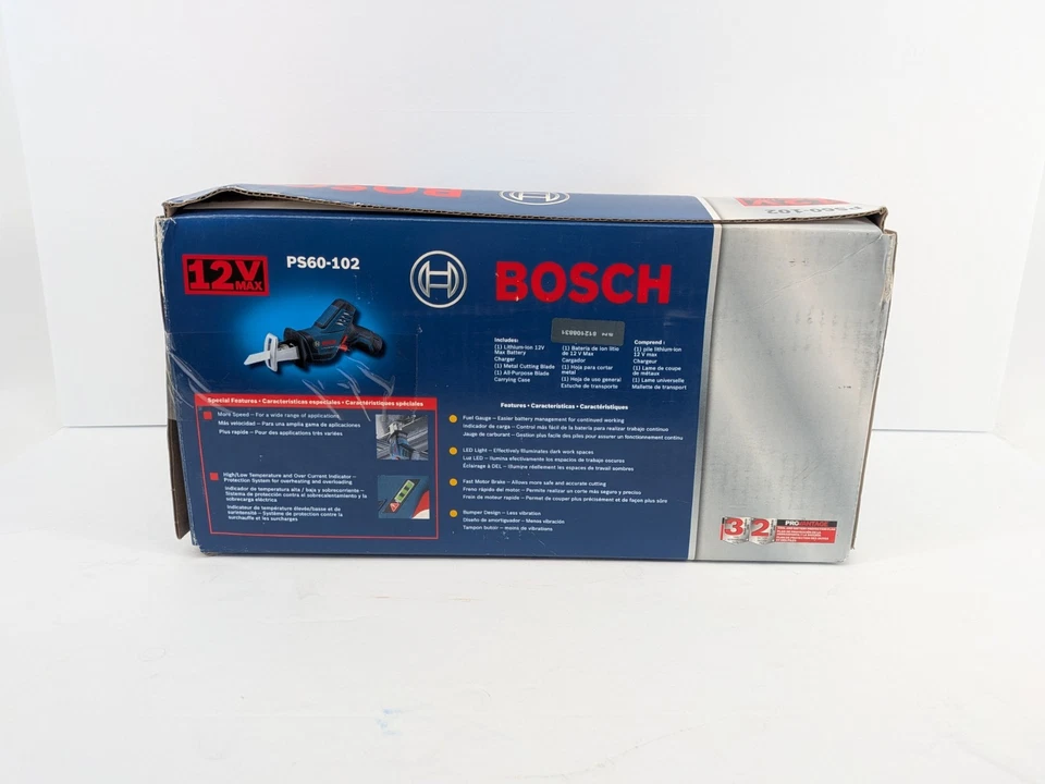 Bosch PS60-102 12V Max Pocket Reciprocating Saw Kit w/ Battery & Charger | New - Image 2 of 2