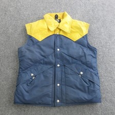Vtg Alpine Design Vest Mens Large Blue Yellow...