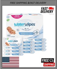 WaterWipes Sensitive Newborn  Baby Wipes, 3-In-1 Cleans, Cares, Protects