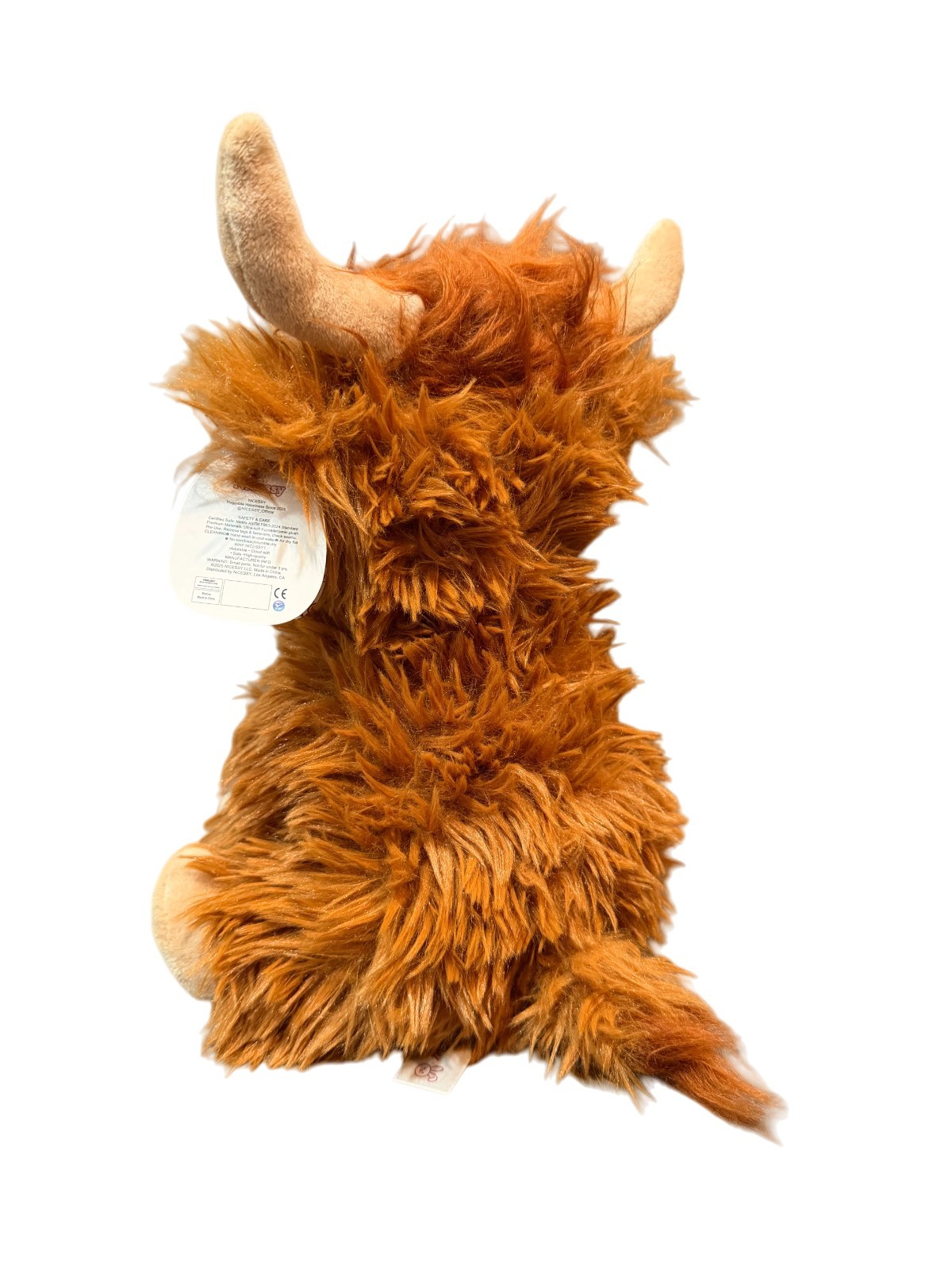 Highland Cow Plush Toy Stuffed Animal Scottish Cattle Fluffy Farm Decor Kids Gif